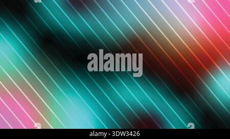 Vibrant Diagonal Neon Light Streaks with Turquoise Gradient Background -Background abstract background vector Stock Vector
