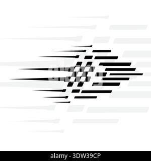 Race checkered square halftone Stock Vector