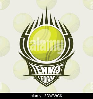 Tennis ball label design Stock Vector