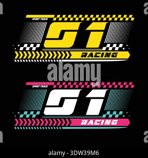 01 racing decal colours Stock Vector