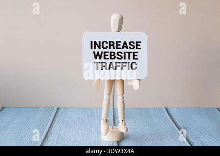 Text ORGANIC TRAFFIC written on paper sheet on a computer keyboard Stock Photo