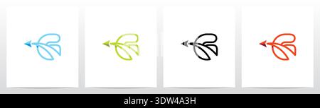 Arrow With Swoosh Lines From Letter Logo Design G Stock Vector
