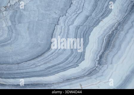 Beautiful layers of gray marble stone seen up close Stock Photo
