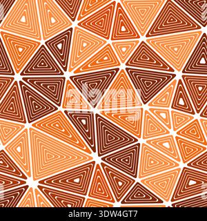 Pattern of triangle shapes. Large triangle size. Multiple repeated inner triangles. Mono tone style. Repeatable pattern. Amazing vector tiles. Stock Vector