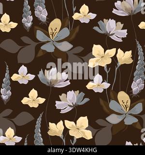 Vector floral seamless pattern Stock Vector