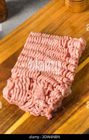 Raw Ground Minced Turkey Meat Ready to Cook With Stock Photo