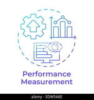 Performance measurement blue gradient concept icon Stock Vector