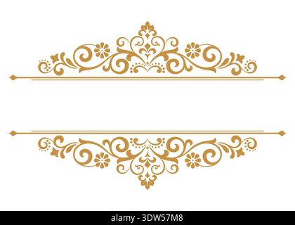 Vintage gold element. Graphic vector design. Damask graphic ornament. Stock Vector