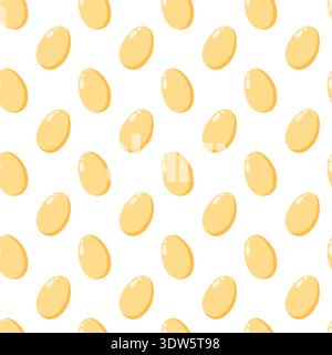 Yellow Easter Egg Pattern Seamless Stock Vector