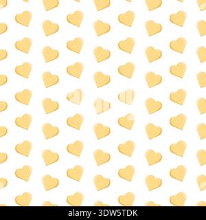 Yellow Heart Pattern Seamless Design Stock Vector