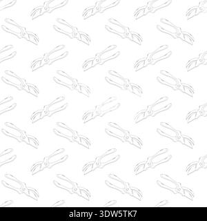 Pruning Shears Pattern Line Art Stock Vector