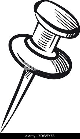 Map pin icon in doodle style. Hand drawn location pointer. Navigation ...