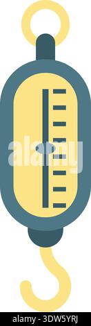 Hanging weight scales color icon. Industrial tool Stock Vector