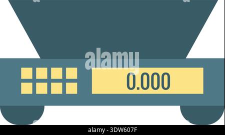Electronic food scales. Cooking weight measurement tool Stock Vector