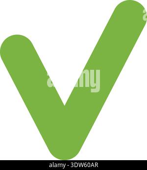 Checkmark icon. Green tick symbol. Correct sign Stock Vector
