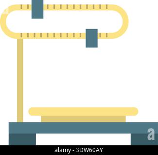 Retro scales for freight weight measurement color icon Stock Vector