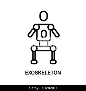 Exoskeleton icon. Exoskeleton linear symbol design from Future technology collection. Stock Vector