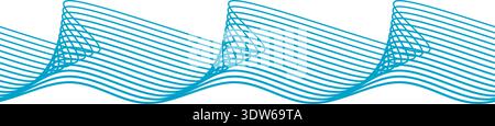Abstract wave. Sound level curve 3d form Stock Vector