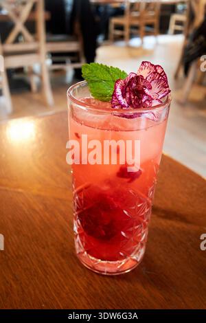 raspberry lemonade pierogarnia mandu gdansk poland Stock Photo