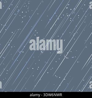 Rainfall texture. Seamless rain sky effect pattern Stock Vector