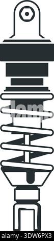 Car suspension damper icon. Shock absorber symbol Stock Vector