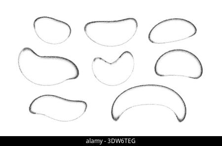 Geometric shapes blend with noise effects Stock Vector