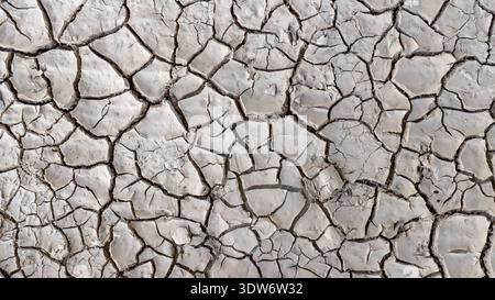 Texture of cracked earth from drought. Global warming Stock Photo