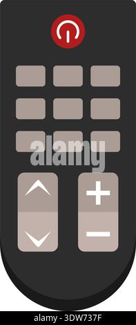 Remote control color icon. Tv tool drawing Stock Vector