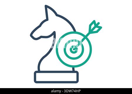 Strategy icon. Line icon style. Icon related to plan. success elements vector illustration Stock Vector