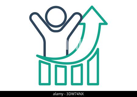 Motivation icon. Line icon style. Icon related to growth. success elements vector illustration Stock Vector