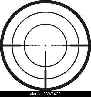 Gun shoot center mark. Black aiming cross Stock Vector