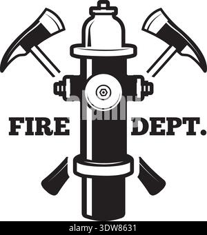 Fire department logo. Rescue danger black emblem Stock Vector