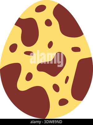 Quail egg cartoon icon. Spring holiday decoration Stock Vector