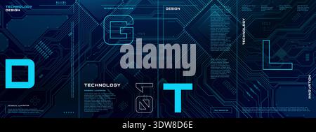 Digital template for presentations, posters, and corporate brochures Stock Vector