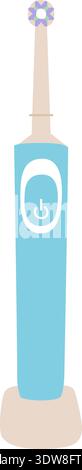 Electric toothbrush color icon. Dental hygiene device Stock Vector