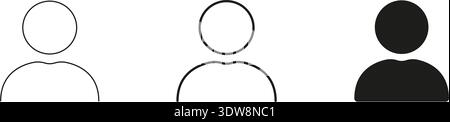 User Profile Avatar Line And Solid Icon Set. User Identification, Account Management, And Profile Outline And Silhouette Symbol Collection. Isolated Stock Vector