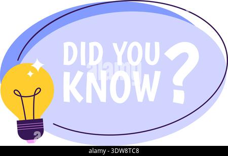 Interesting fact or idea label. Did you know balloon Stock Vector