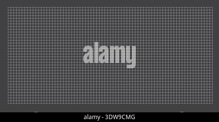 Technical grid with small circular nodes black background. Fine lines and dots precise matrix UI wireframes, network diagrams technology visuals. Blueprint style surface suits engineering plans data Stock Vector