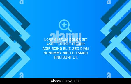 Abstract Blue Gradient Background With Abstract Lines, can be used for business designs, presentation designs or any suitable designs. Stock Vector