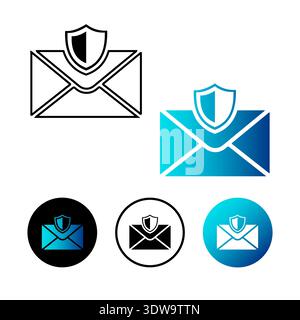 Abstract Anti Spam Icon Illustration, can be used for business designs, presentation designs or any suitable designs. Stock Vector