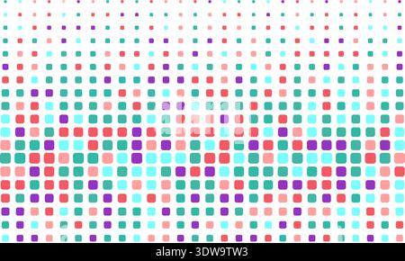 Abstract Colorful Rounded Square Seamless Pattern, can be used for business designs, presentation designs or any suitable designs. Stock Vector