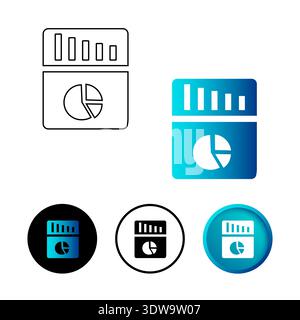 Abstract Analytics Icon Illustration, can be used for business designs, presentation designs or any suitable designs. Stock Vector