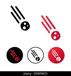 Abstract Asteroid Icon Illustration, can be used for business designs, presentation designs or any suitable designs. Stock Vector