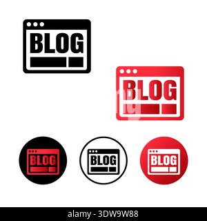 Abstract Blog Icon Illustration, can be used for business designs, presentation designs or any suitable designs. Stock Vector
