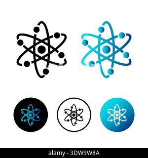 Abstract Atom Science Icon Illustration, can be used for business designs, presentation designs or any suitable designs. Stock Vector