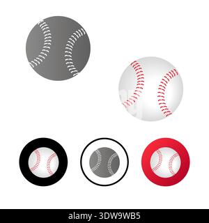 Abstract Baseball Icon Illustration, can be used for business designs, presentation designs or any suitable designs. Stock Vector