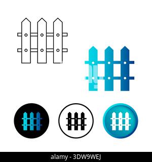 Abstract Barrier Boundary Icon Illustration, can be used for business designs, presentation designs or any suitable designs. Stock Vector