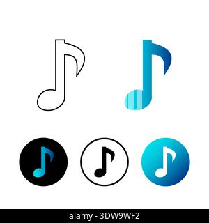 Abstract Audio Tune Icon Illustration, can be used for business designs, presentation designs or any suitable designs. Stock Vector