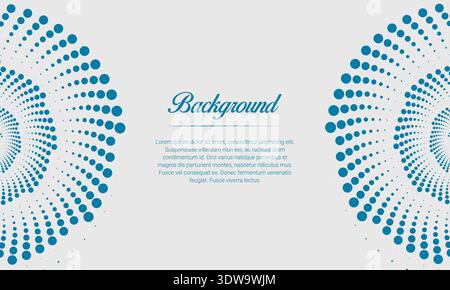 Abstract Gray Background With Blue Halftone Pattern, can be used for business designs, presentation designs or any suitable designs. Stock Vector