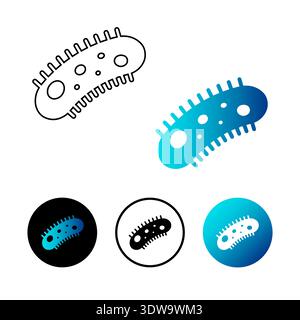 Abstract Bacteria Icon Illustration, can be used for business designs, presentation designs or any suitable designs. Stock Vector